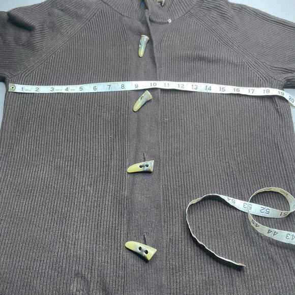 Jones New York Cardigan Sweater Toggle Button Ribbed Knit Granny Lagenlook L - Picture 8 of 10